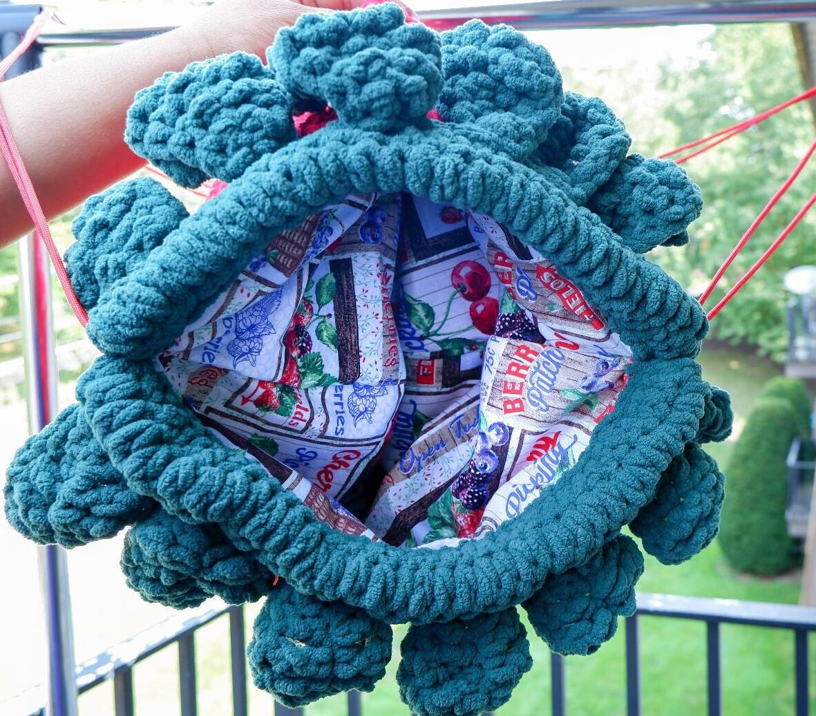 Crochet Jumbo Strawberry Backpack